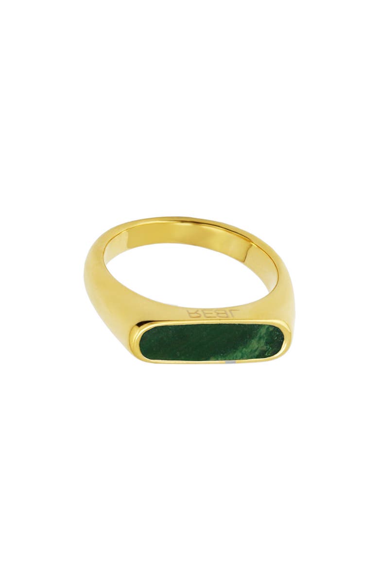 REBL Gender Inclusive Mother-of-Pearl Ring, Alternate, color, Gold/Green
