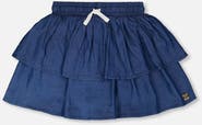Deux par Deux Elastic Waist drawstring Chambray Skort