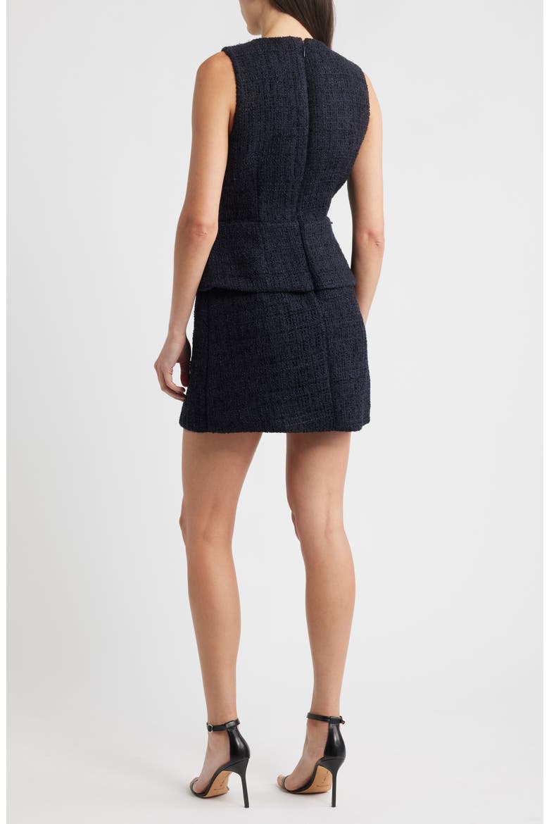 Tabby Tweed Minidress, Alternate, color, NAVY
