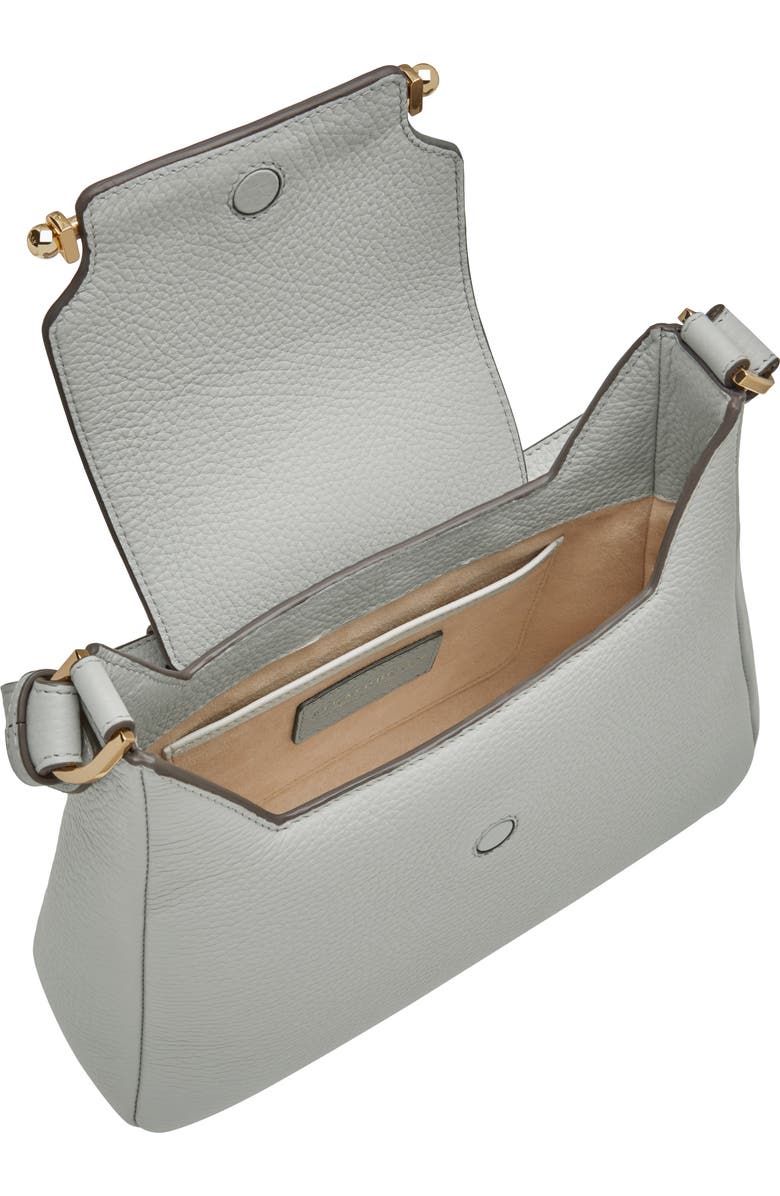 Strathberry Multrees Leather Hobo Bag, Alternate, color, Marble Grey