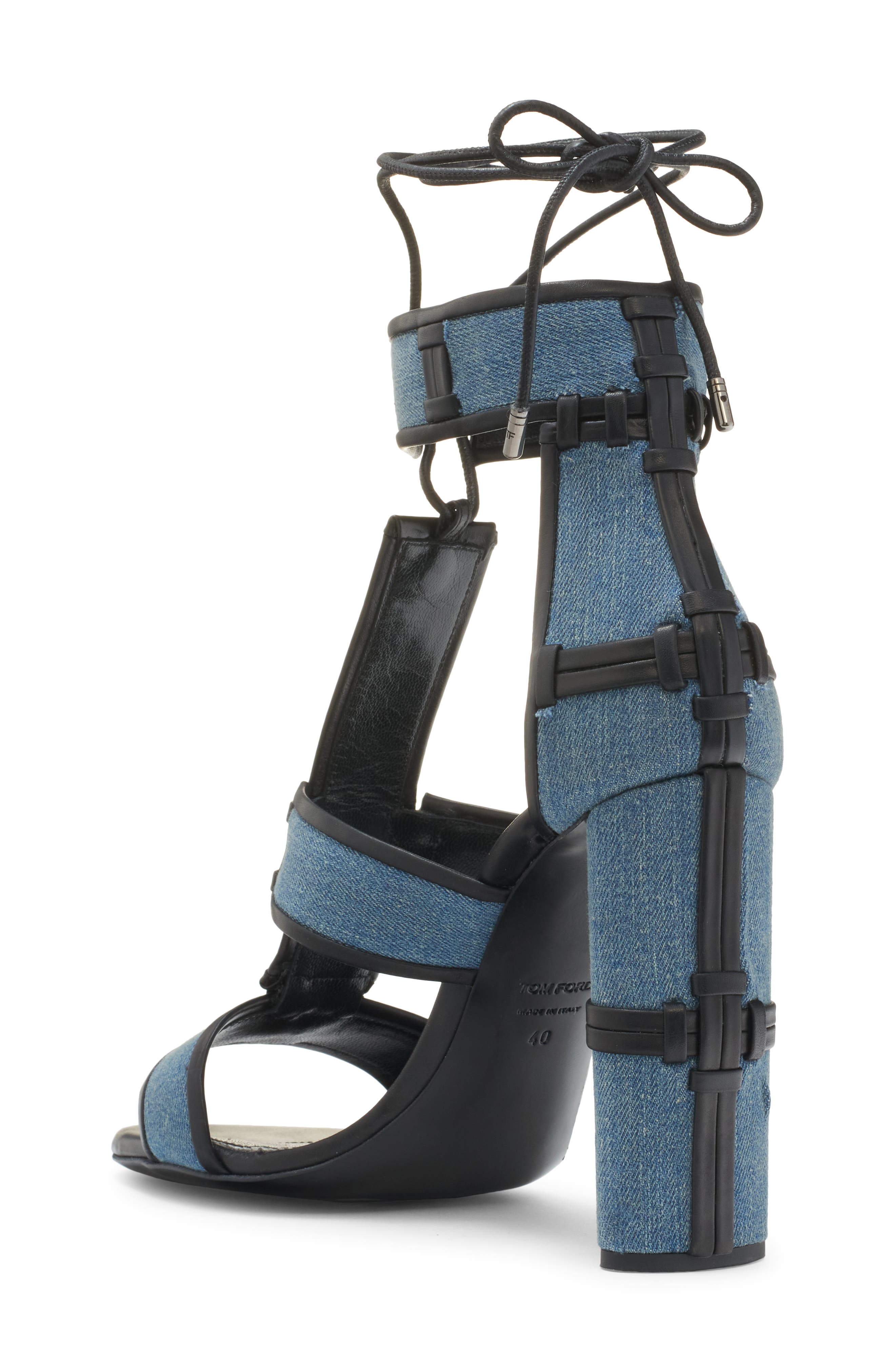 TOM FORD Patchwork T-Strap Sandal, Alternate, color, 