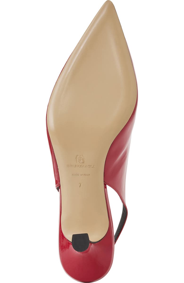Bruno Magli Palerma Slingback Pointed Toe Kitten Heel Pump, Alternate, color, Berry Patent