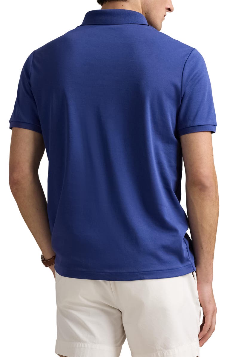 Polo Ralph Lauren Classic Fit Solid Blue Cotton Jersey Polo, Alternate, color,