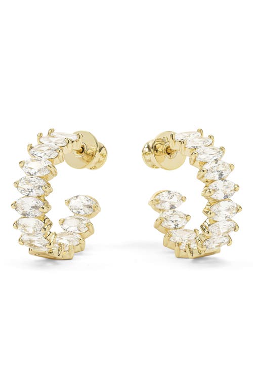 Melinda Maria Baby She's So Fine Cubic Zirconia Hoop Earrings In Goldhite