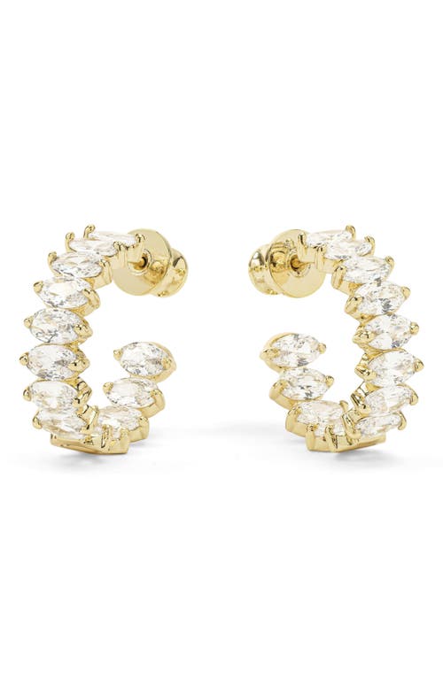 Melinda Maria Baby She's So Fine Cubic Zirconia Hoop Earrings in Gold-White 