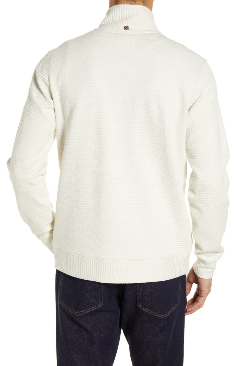 Billy Reid Double Knit Half-Zip Pullover, Alternate, color, Tinted White