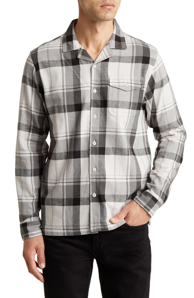 Onia Plaid Flannel Overshirt, Main, color, 