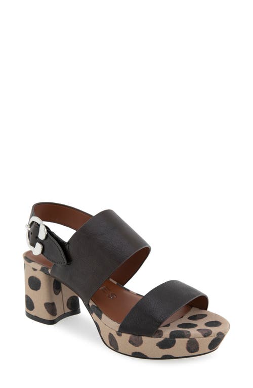 Aerosoles Camera Platform Sandal In Java Spotted Print Leather