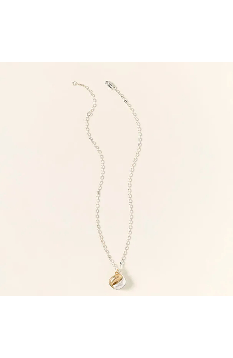 Uncommon Goods Hug Necklace Two Tone, Alternate, color, Two-Tone Silver / Gold