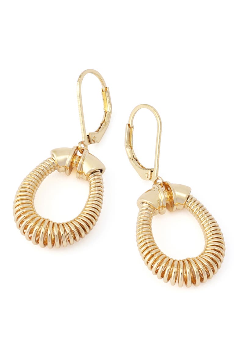 Coiled Drop Earrings, Alternate, color, GOLD