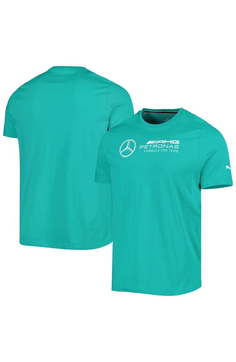 PUMA Men's Puma Teal Mercedes-AMG Petronas F1 Team 2023 Logo T-Shirt, Main, color, 
