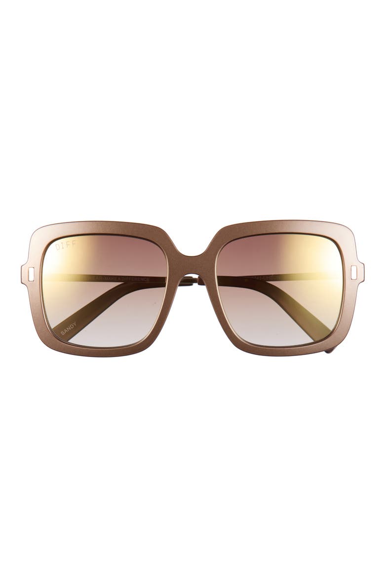 54mm Square Sunglasses, Main, color, PEARLED UMBER BROWN GRADIENT