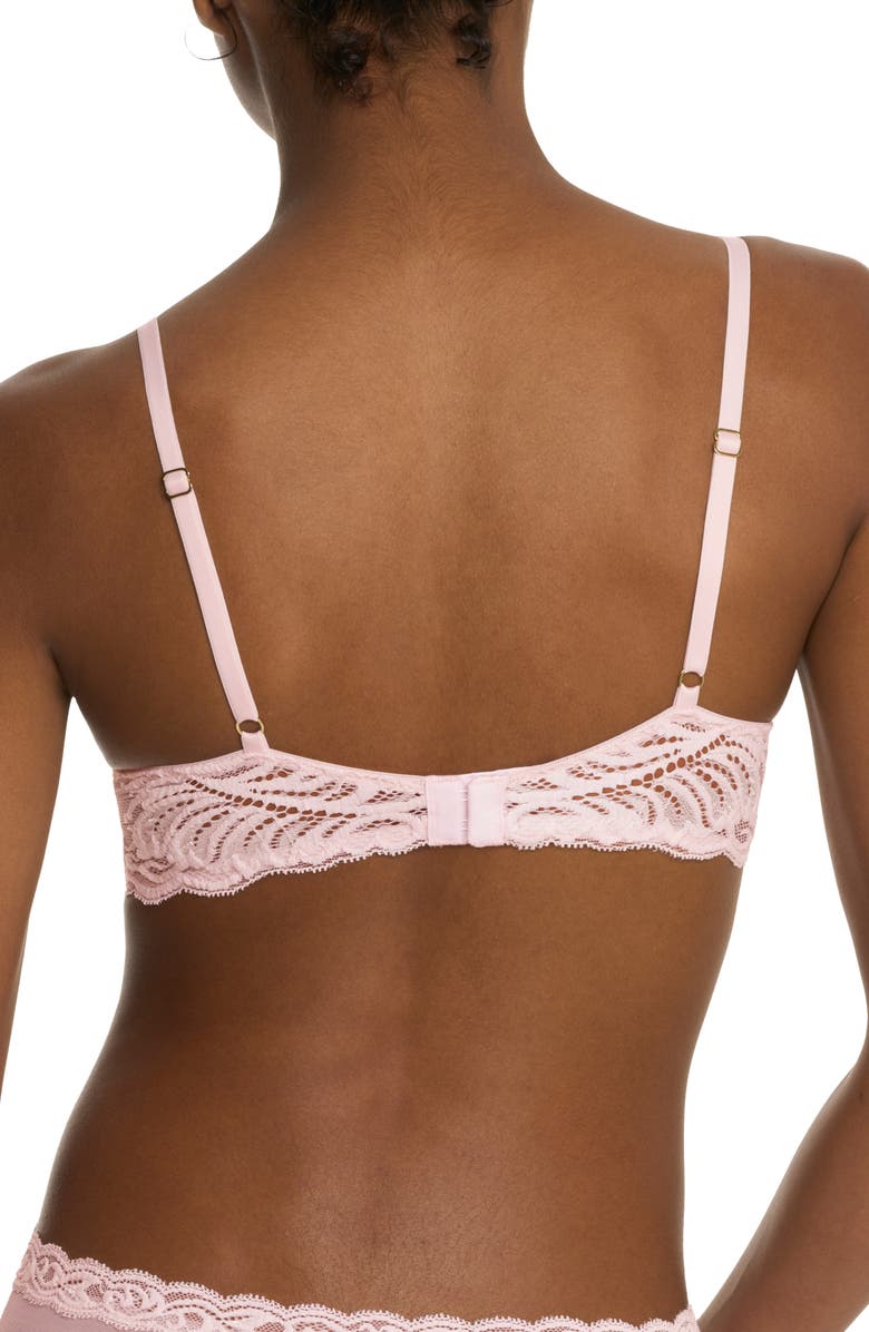 Natori Feathers Plunge T-Shirt Basics Bra, Alternate, color, Pink Sky