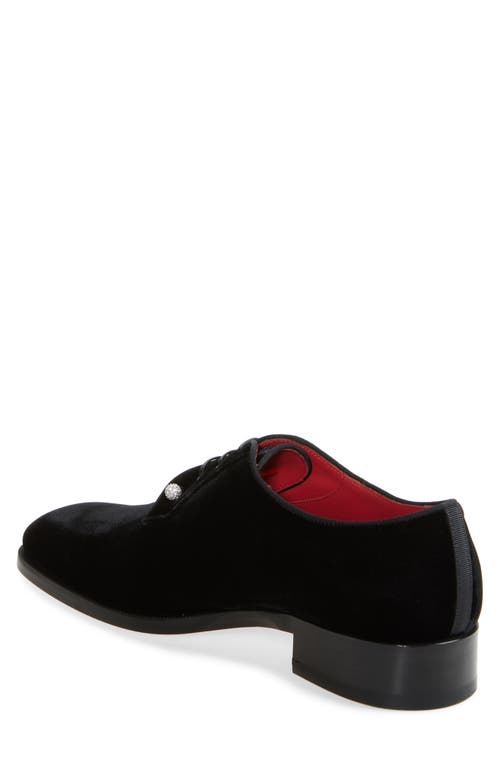Christian Louboutin Chambeliss Velvet Derby Shoes In Black