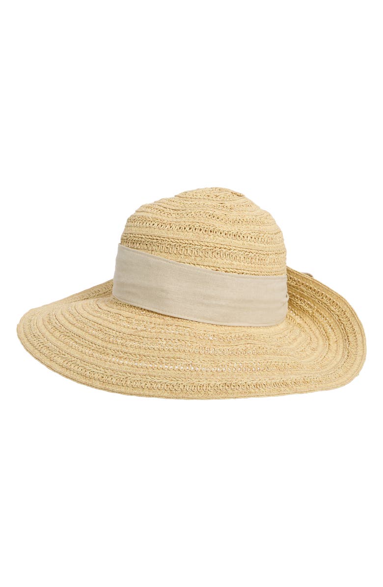 Nine West Flip Up Floppy Hat, Main, color,