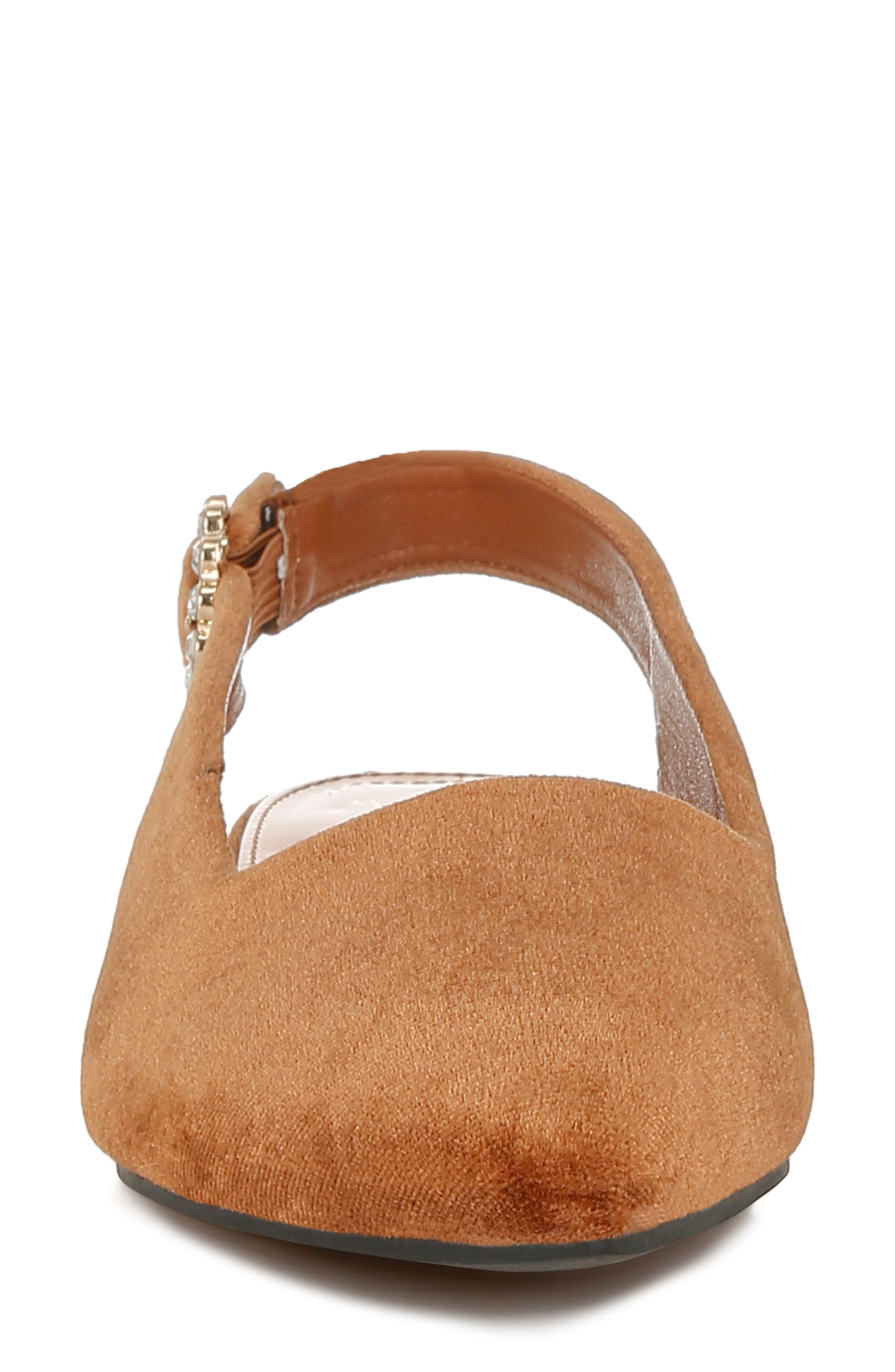 LONDON RAG Dolan Slingback Flat, Alternate, color, Brown