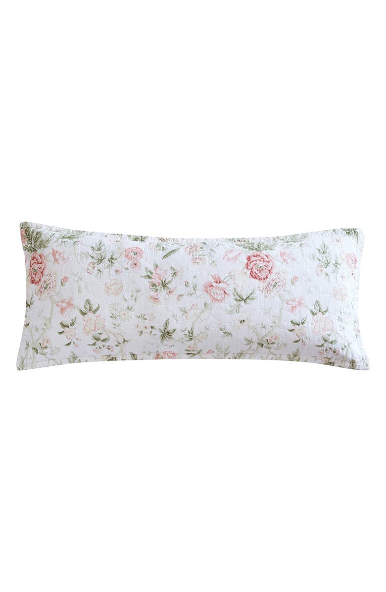 Laura Ashley Lindy Botanical Cotton Duvet Set, Alternate, color, Pink Green