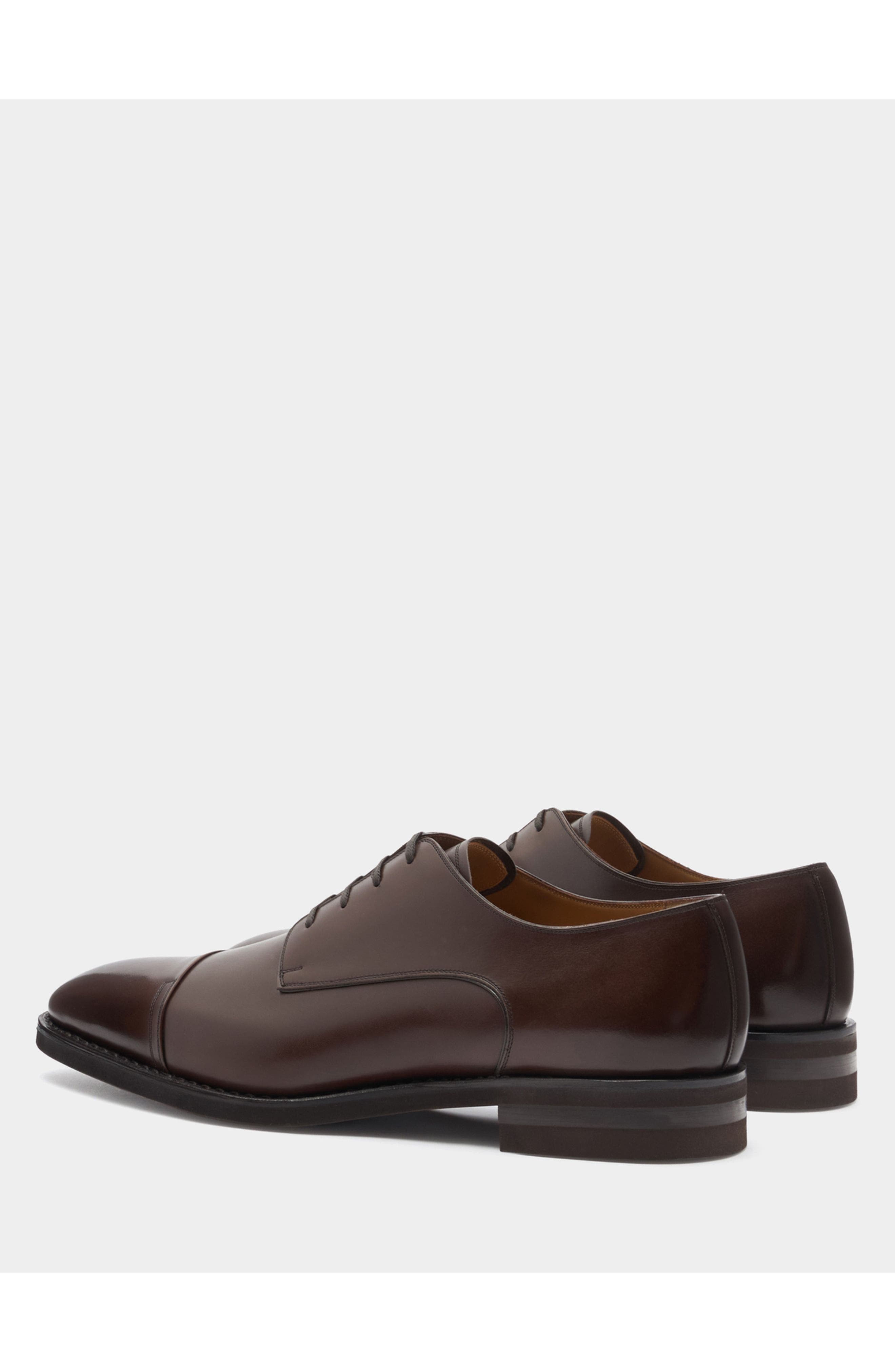 Bally Scribe Un Derby in Leather, Alternate, color, Brown