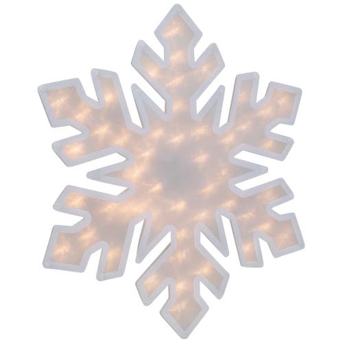 Northlight Lighted Snowflake Chistmas Window Decoration In White