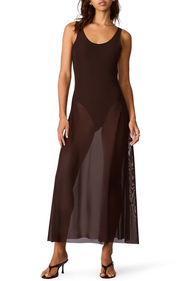 Sharlene Sleeveless Maxi Dress, Main, color, CHICORY COFFEE