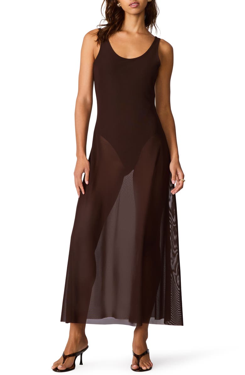 Steve Madden Sharlene Sleeveless Maxi Dress, Main, color, Chicory Coffee