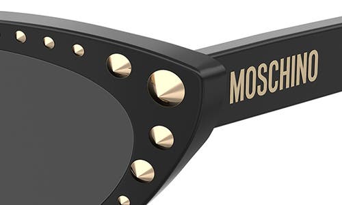Moschino 53mm Studded Cat Eye Sunglasses In Black