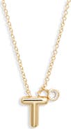 Chelsea28 Goldtone Initial Pendant Necklace