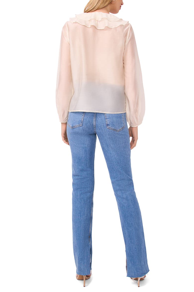 Ruffle Front Top, Alternate, color, LILY IVORY