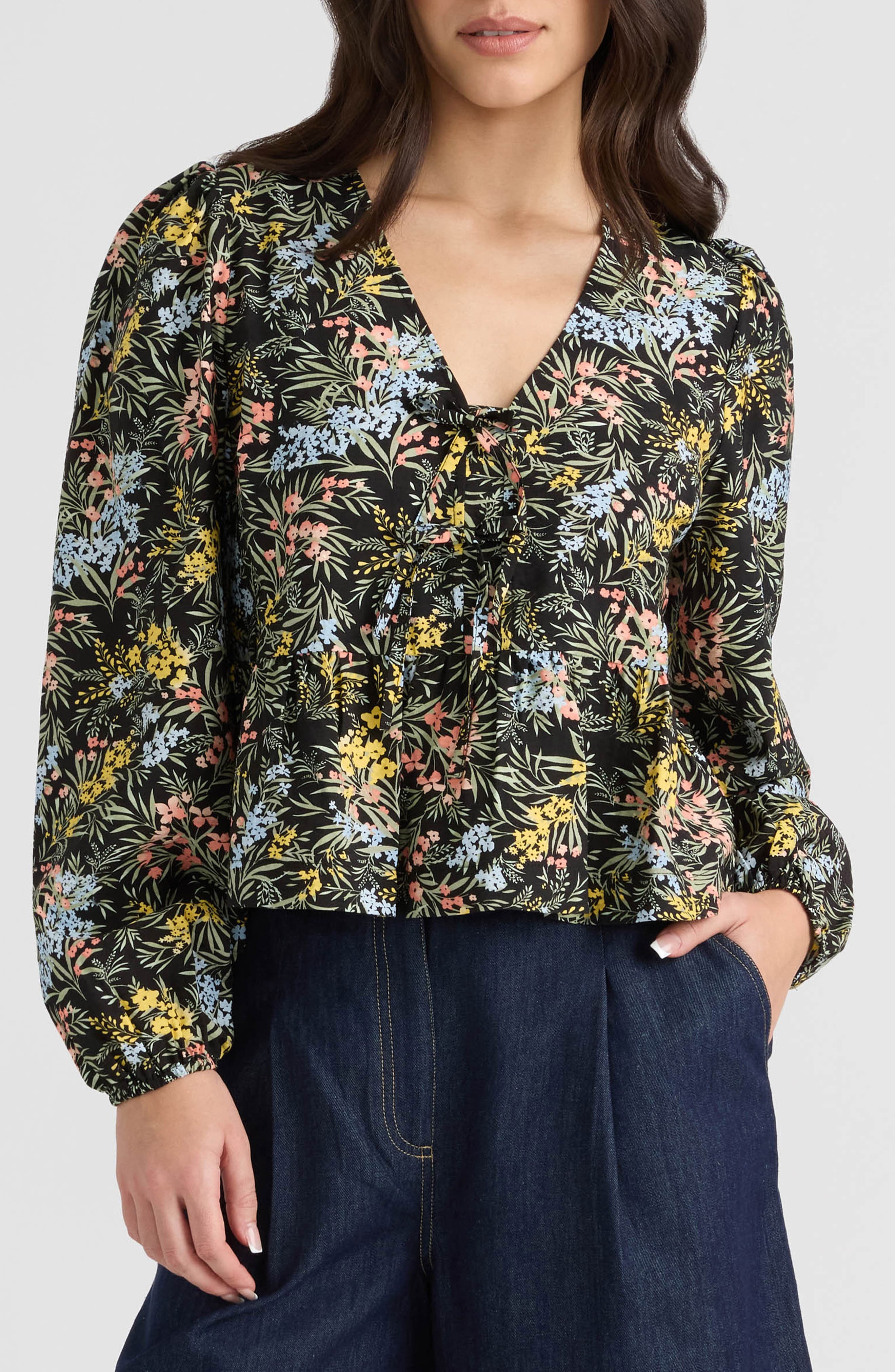 BLACK SPRINGY FLORAL