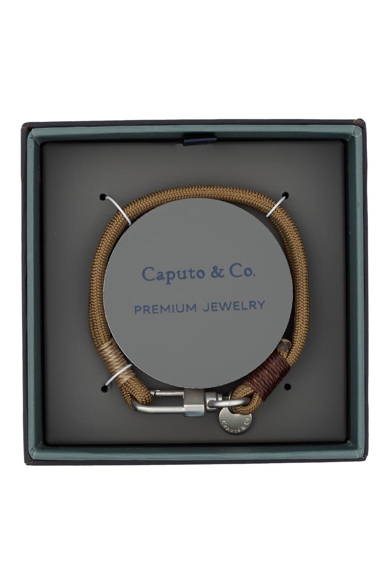 Nylon Cord Bracelet, Main, color, BROWN