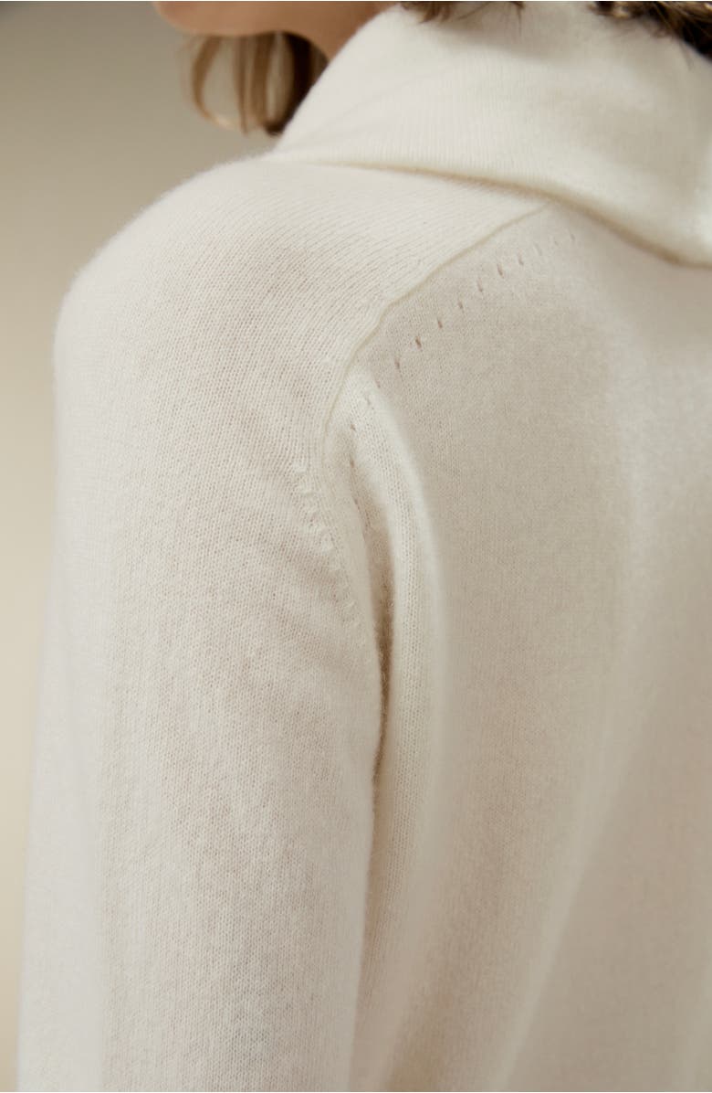 Lilysilk Cashmere Cowl Neck Sweater, Alternate, color, White