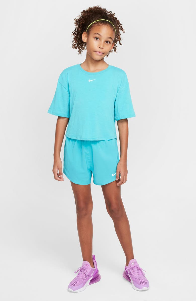 Nike Kids' Dri-FIT One Training Shorts, Alternate, color, 345 Dstcac/White