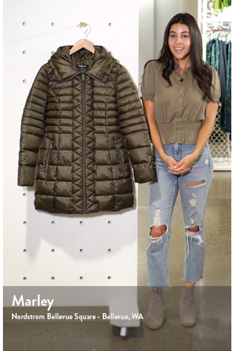 Hooded Packable Puffer Coat video