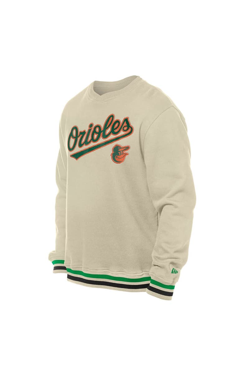 New Era Men's New Era  Cream Baltimore Orioles St. Patrick's Day Twill Pullover Sweatshirt, Alternate, color, Cream