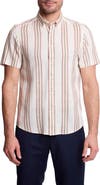 PAISLEY & GRAY Brian Short Sleeve Linen Blend Button-Down Shirt
