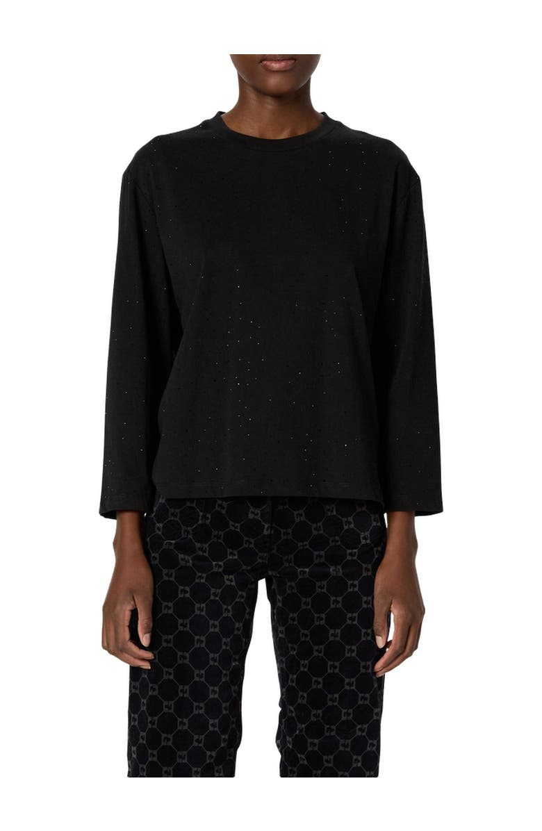 GERARD DAREL Hermine Relaxed Long Sleeve Top, Alternate, color, Black