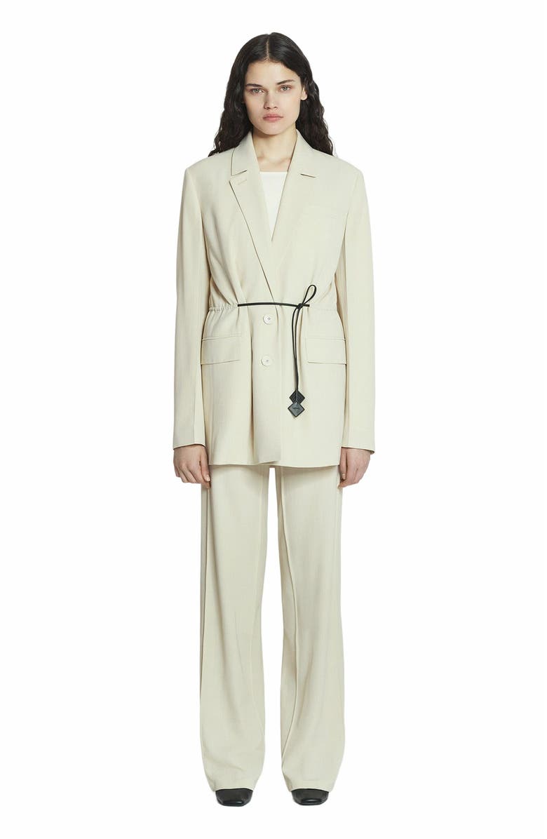 Lanvin Tailored Wool-Blend Pants, Main, color, Mastic