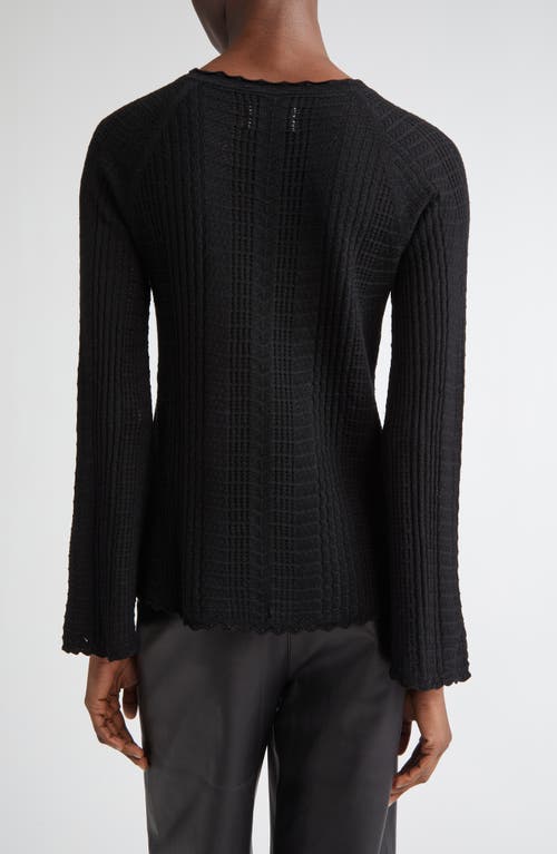Loulou De Saison Greta Wool & Cashmere Crewneck Sweater In Black