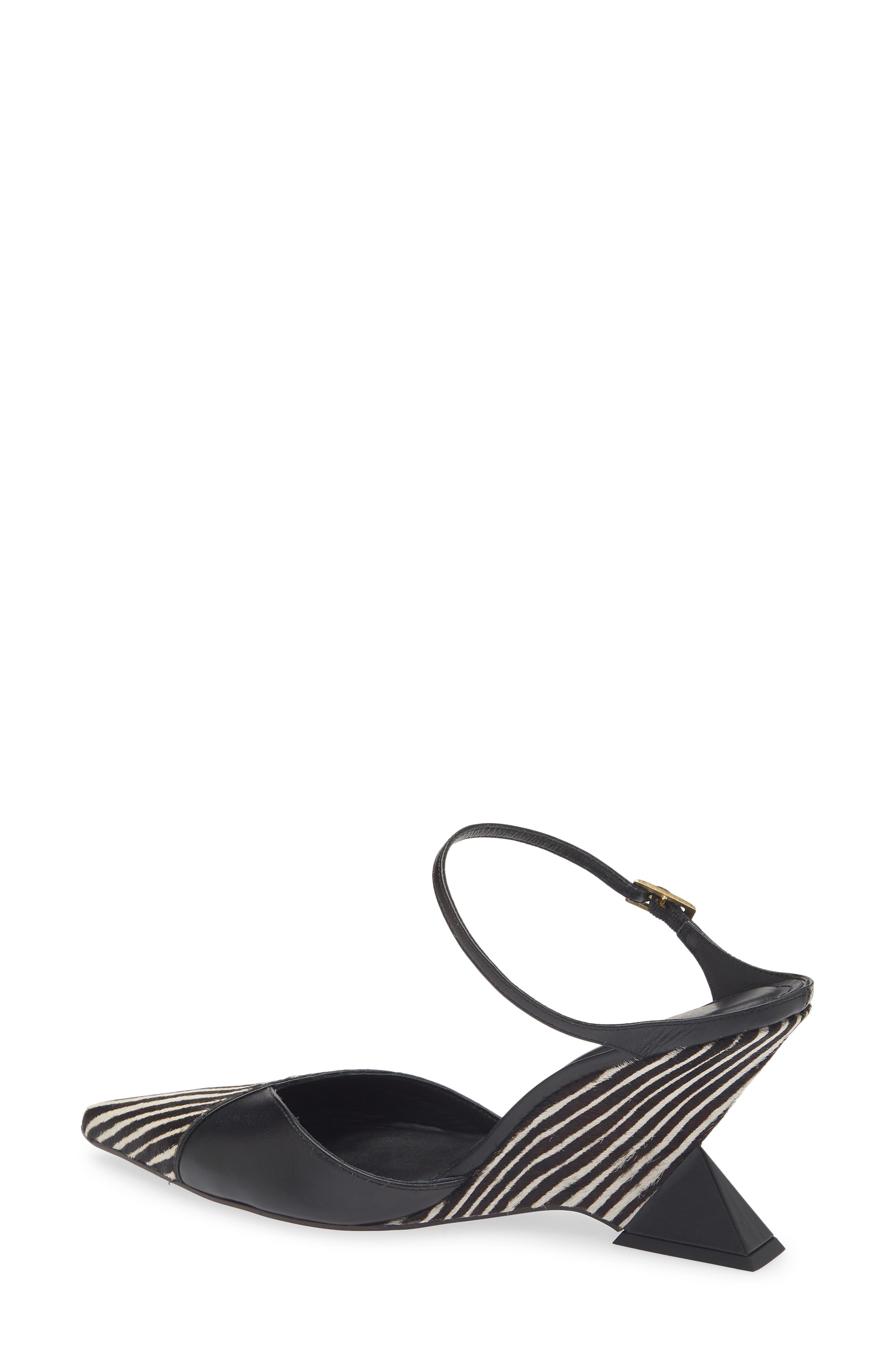 KOKO + PALENKI Paxt Genuine Calf Hair Ankle Strap Pump, Alternate, color, Zebra Calf Hair