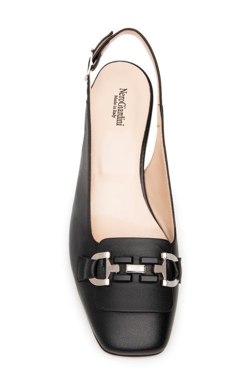 Nerogiardini Slingback Bit Loafer Pump In Black