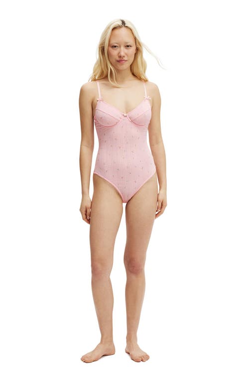 Cotton On Body Sophie Cotton Pointelle Bodysuit In Pink