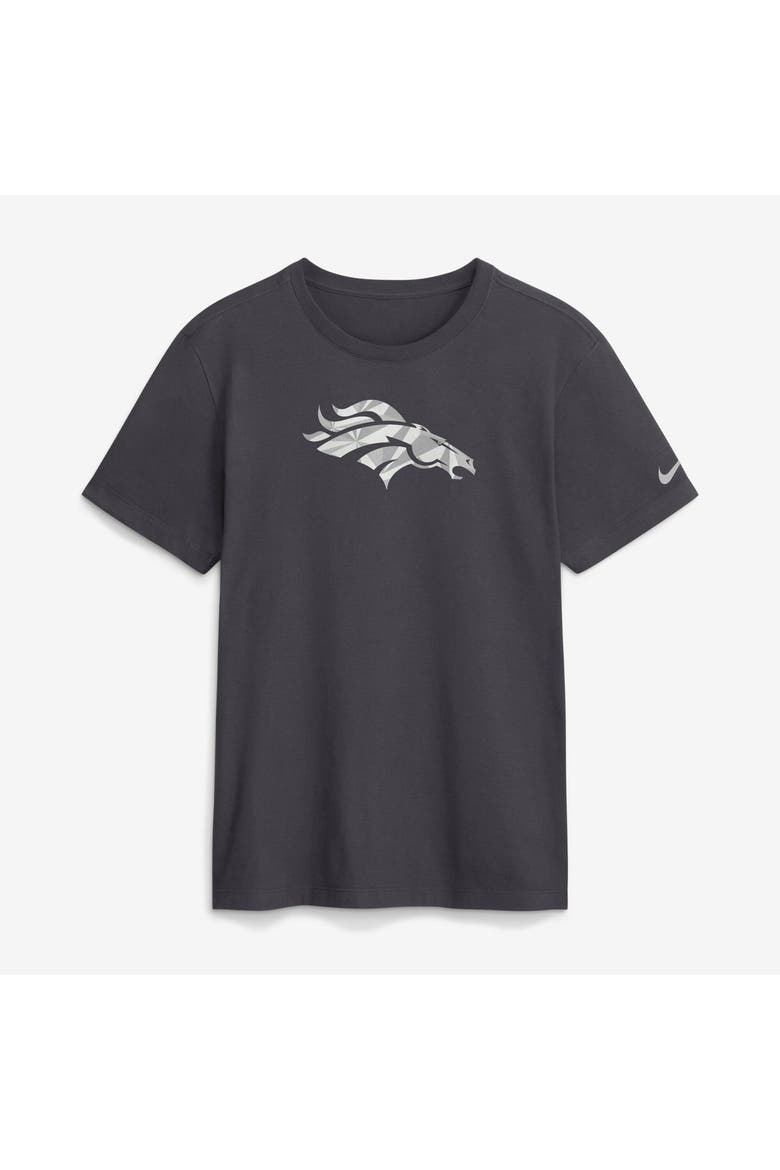 Men's Nike Anthracite Denver Broncos Fractal Logo T-Shirt, Main, color, Anthracite