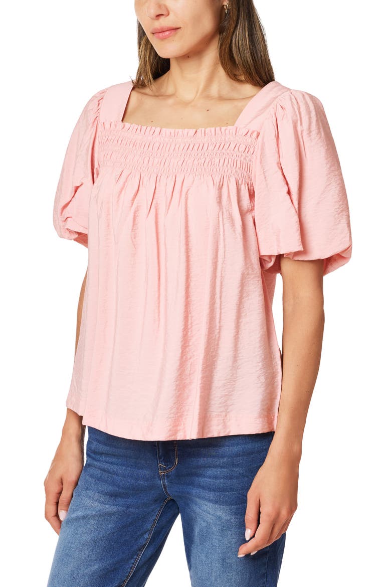 Phoenix Bubble Sleeve Top, Alternate, color, MELLOW ROSE