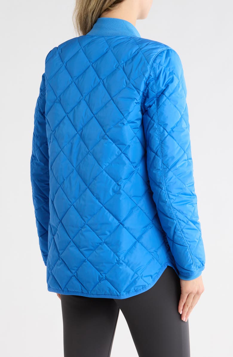 Theory Lightweight Quilted Down Bomber Jacket, Alternate, color, Palace Blue