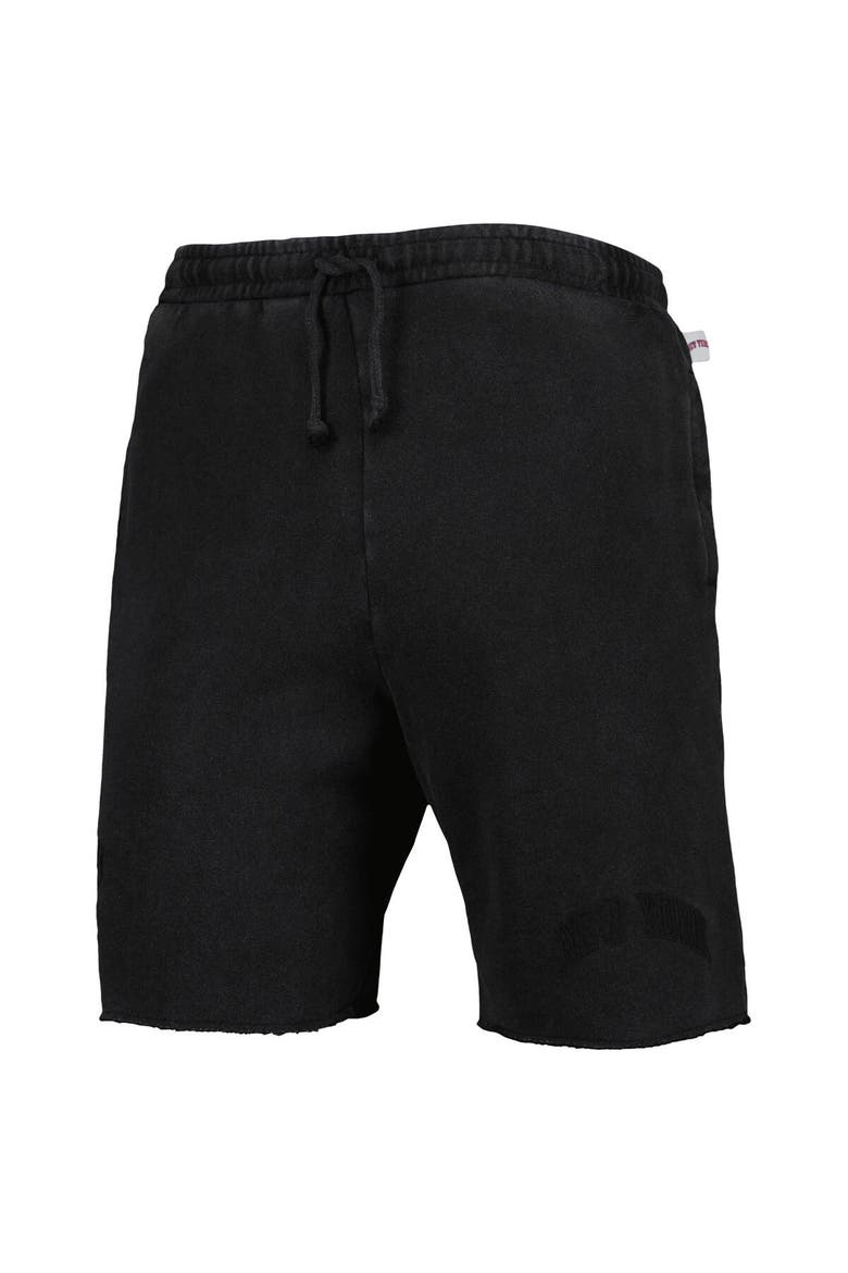Men's Mitchell & Ness Black New York Knicks French Terry Tonal Fleece Shorts, Alternate, color, Black