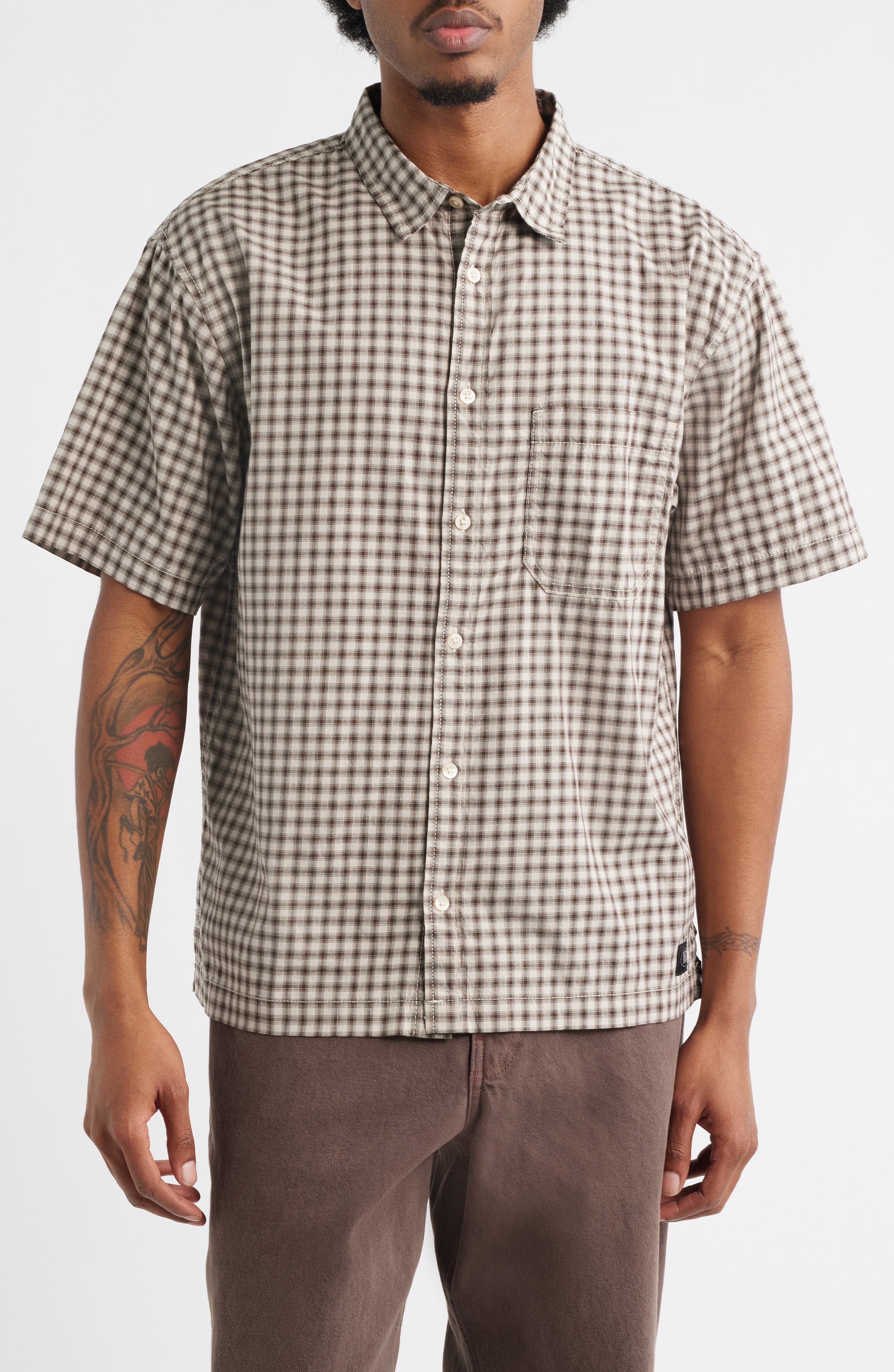 Larkspur Mini Plaid Button-Up Shirt