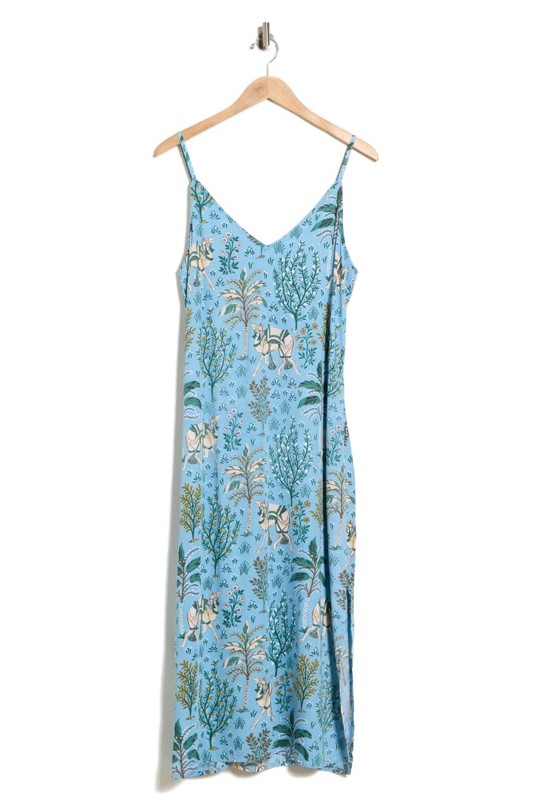 Eco Satin Nightgown, Main, color, SLATE BLUE