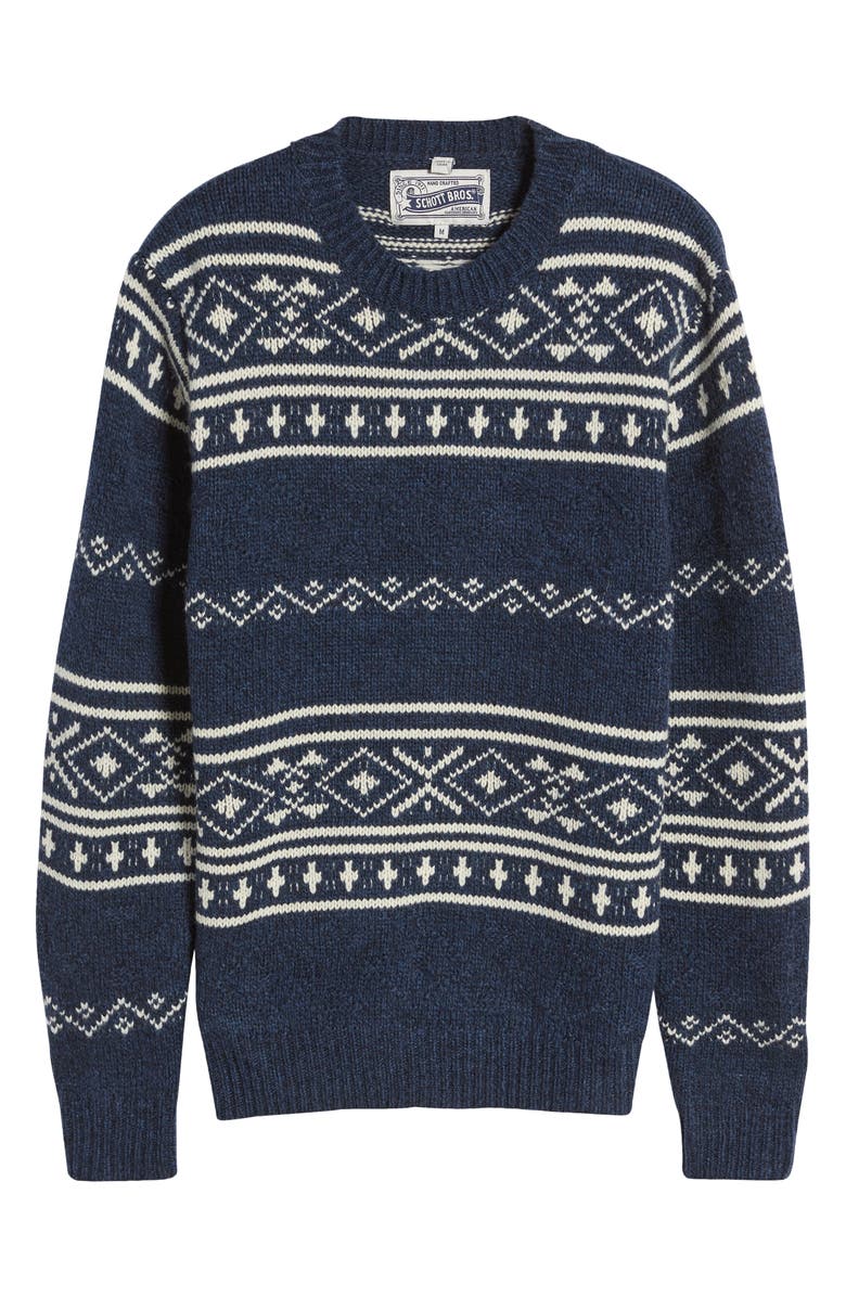 Schott NYC Norwegian Motif Wool Blend Sweater, Alternate, color, 