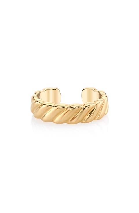 Braided 18k Gold Ear Cuff