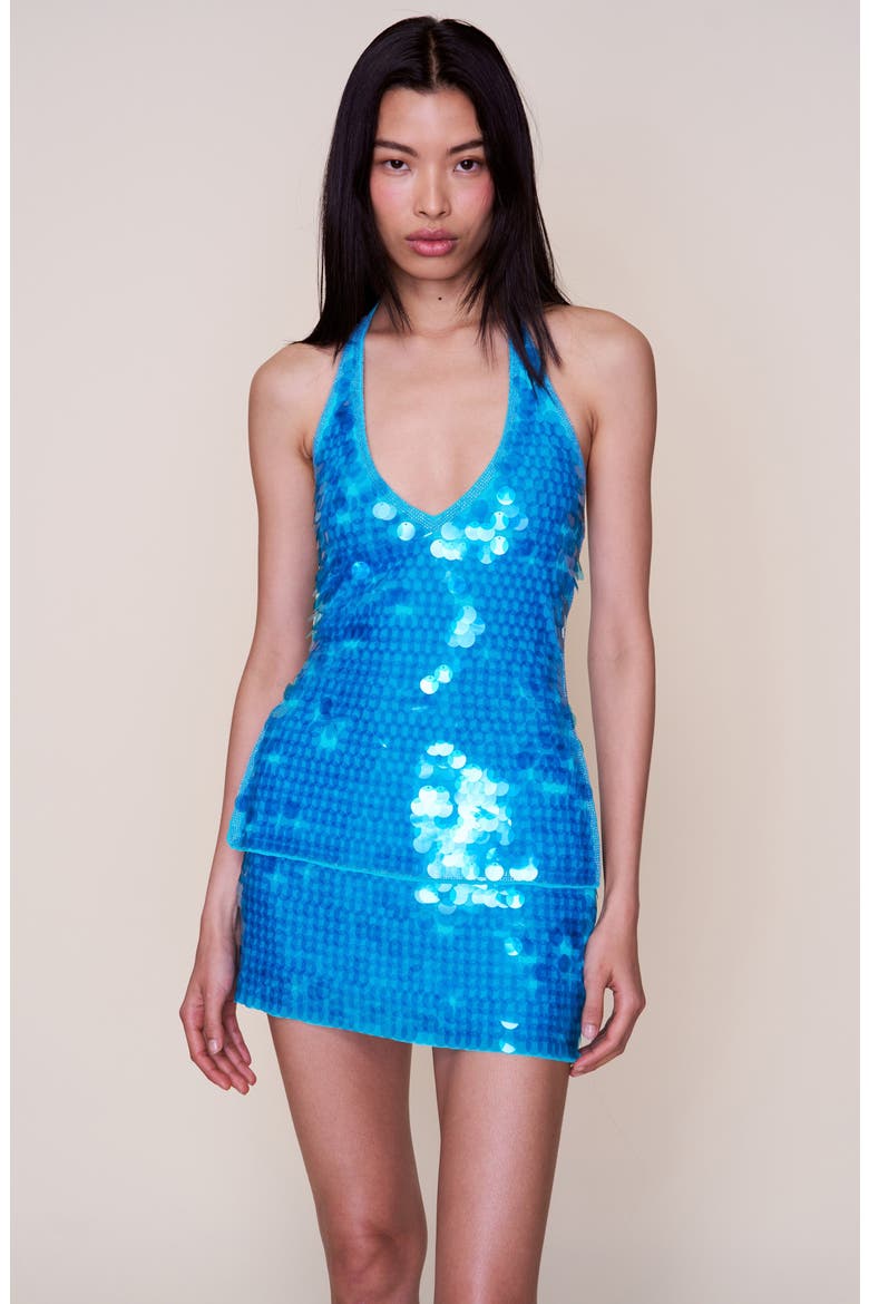Paradise Micro Mini Skirt, Alternate, color, Sea Blue